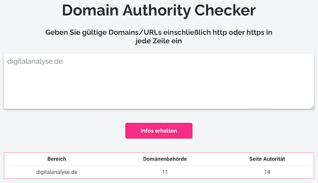 10 kostenlose Tools um die Domain Authority zu prüfen